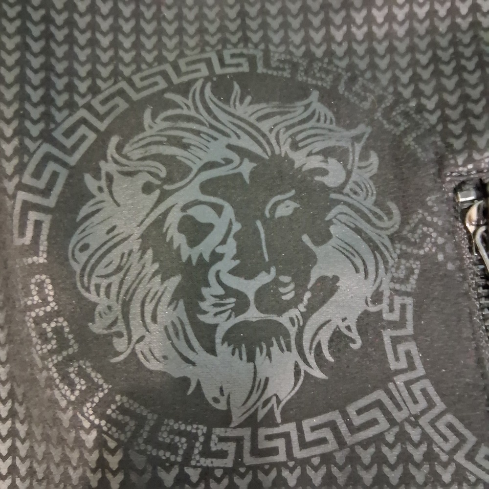 Mens VIP Collection Soft Monochrome Lion Print‎ Bomber Jacket  Medium Streetwear - Picture 6 of 16